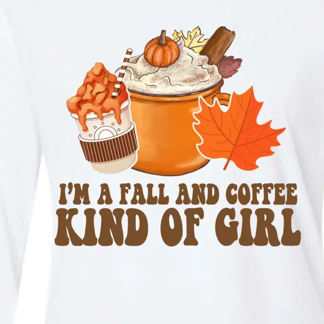 Im A Fall And Coffee Kind Of Girl Cute Womens Cotton Relaxed Long Sleeve T-Shirt