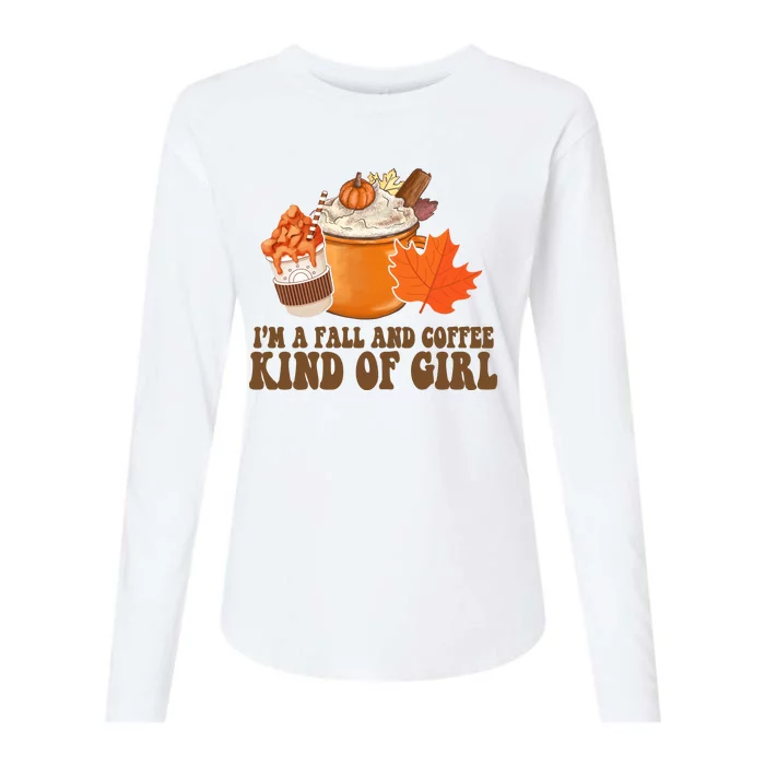 Im A Fall And Coffee Kind Of Girl Cute Womens Cotton Relaxed Long Sleeve T-Shirt