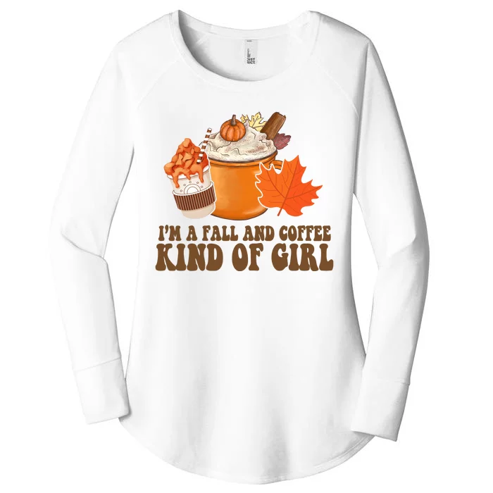 Im A Fall And Coffee Kind Of Girl Cute Women's Perfect Tri Tunic Long Sleeve Shirt