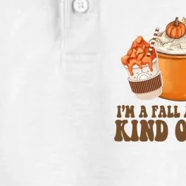 Im A Fall And Coffee Kind Of Girl Cute Dry Zone Grid Performance Polo