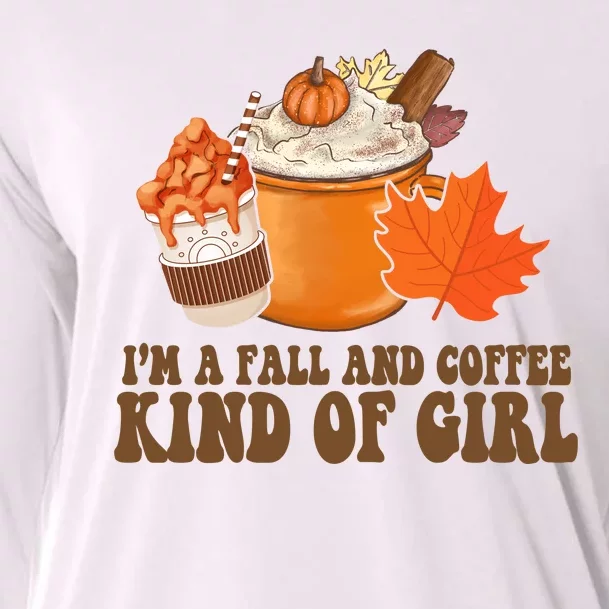 Im A Fall And Coffee Kind Of Girl Cute Cooling Performance Long Sleeve Crew