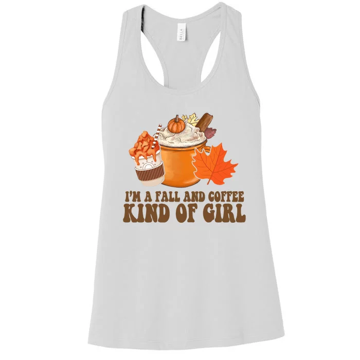 Im A Fall And Coffee Kind Of Girl Cute Women's Racerback Tank