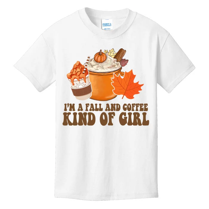 Im A Fall And Coffee Kind Of Girl Cute Kids T-Shirt