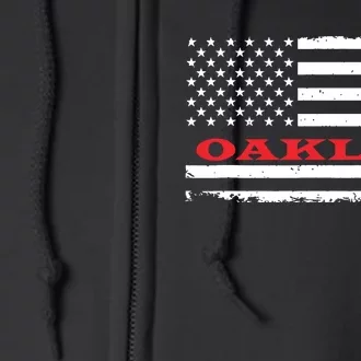 Idaho American Flag Oakley Usa Patriotic Souvenir Full Zip Hoodie