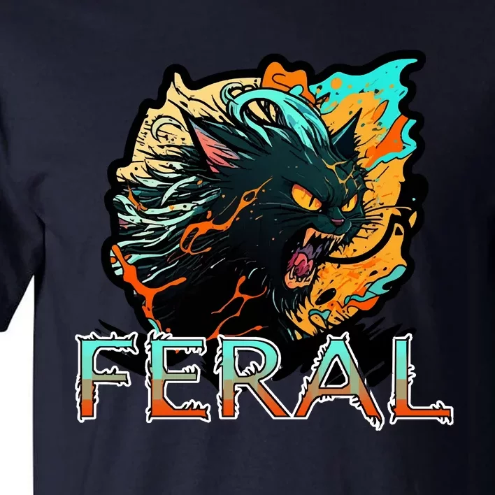 I Am Feral Cat Orange And Yellow Tall T-Shirt