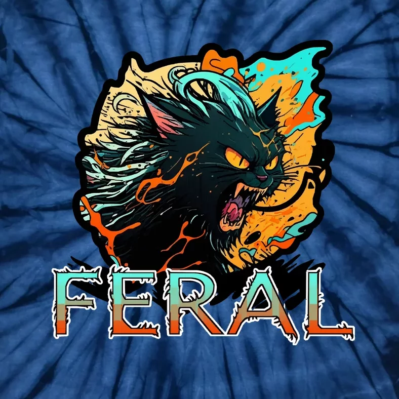 I Am Feral Cat Orange And Yellow Tie-Dye T-Shirt