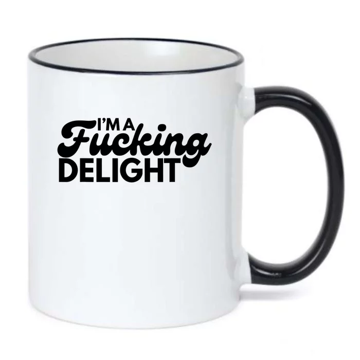 I'm A Fucking Delight Funny Sarcasm Black Color Changing Mug