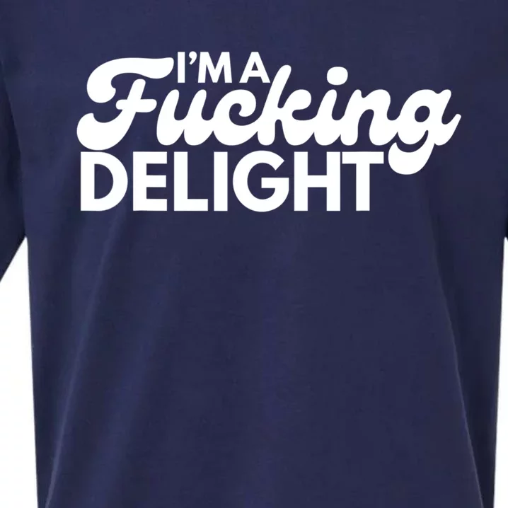 I'm A Fucking Delight Funny Sarcasm Sueded Cloud Jersey T-Shirt