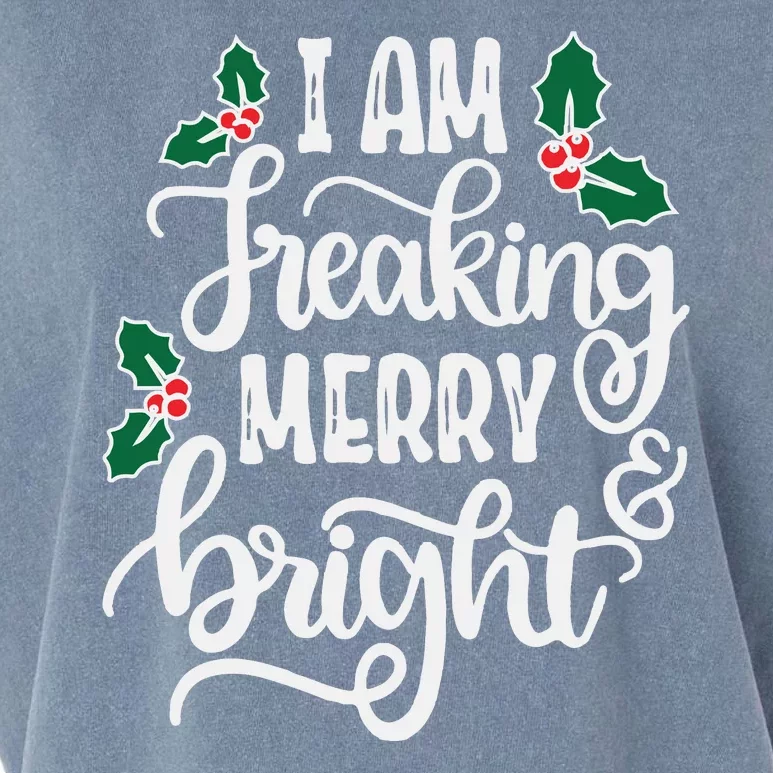 I Am Freaking Merry Bright Garment-Dyed Women's Muscle Tee