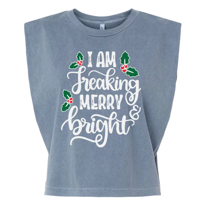 I Am Freaking Merry Bright Garment-Dyed Women's Muscle Tee