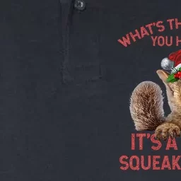 ItS A Funny Squeaky Sound Christmas Squirrel Softstyle Adult Sport Polo