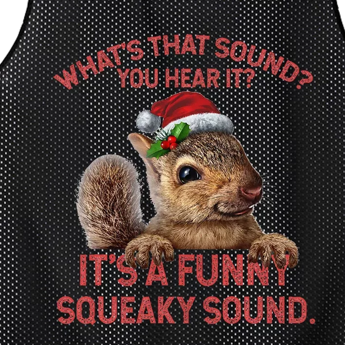 ItS A Funny Squeaky Sound Christmas Squirrel Mesh Reversible Basketball Jersey Tank