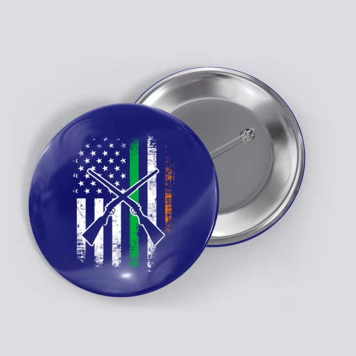 Irish American Flag Hunting St Patrick's Day Heritage Cool Gift Button