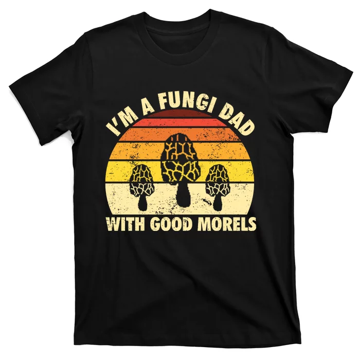 Im A Fungi Dad Funny Mushroom Foraging Retro Vintage T-Shirt