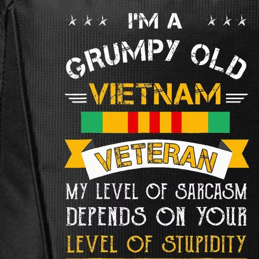 Im A Grumpy Old Vietnam Veteran City Backpack