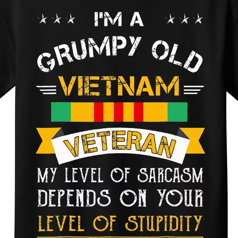 Im A Grumpy Old Vietnam Veteran Kids T-Shirt