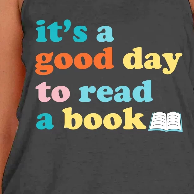 ItS A Good Day To Read A Book Women's Knotted Racerback Tank