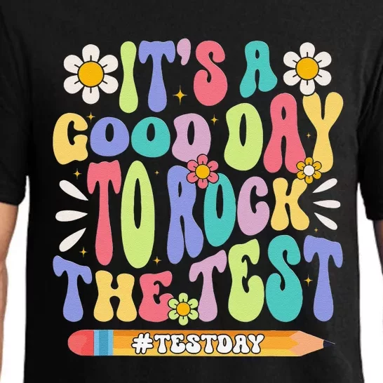 ItS A Good Day To Rock The Test Groovy Testing Motivation Pajama Set