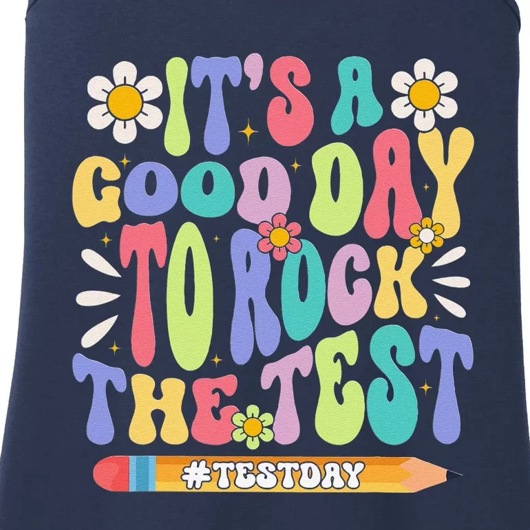 ItS A Good Day To Rock The Test Groovy Testing Motivation Ladies Essential Tank