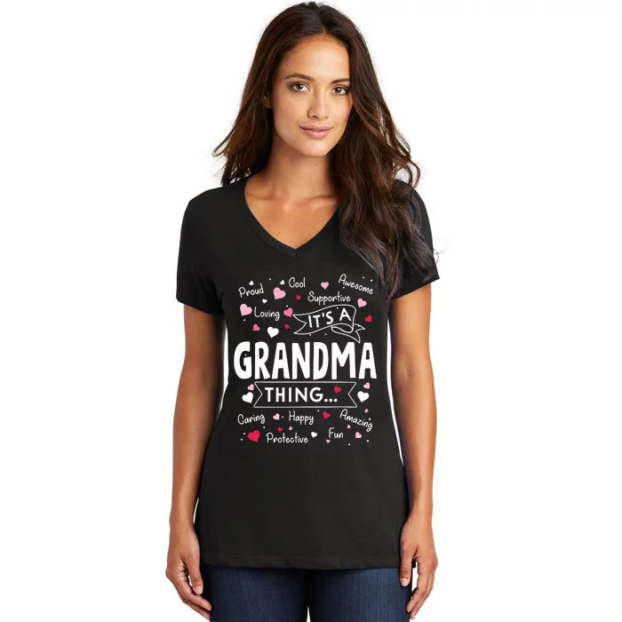 Its A Grandma Thing Funny Sayings Cute Grandma Mothers Day Women's V-Neck T-Shirt