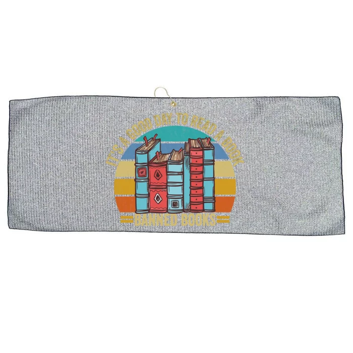 It's A Good Day To Read Banned Books Retro Vintage Great Gift Large Microfiber Waffle Golf Towel