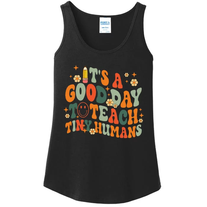 It's A Good Day To Teach Tiny Humans Back to School Teacher Ladies Essential Tank