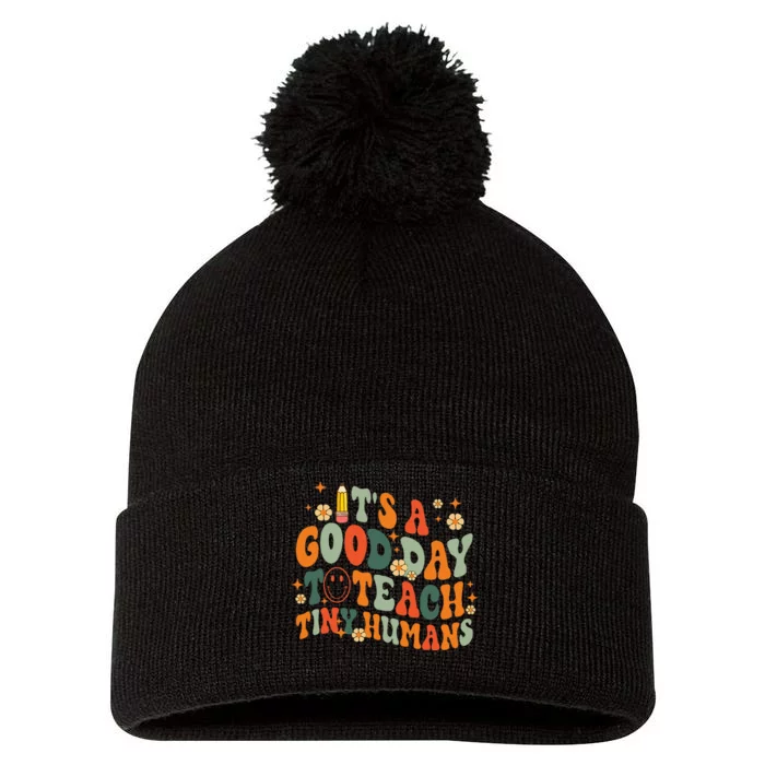 It's A Good Day To Teach Tiny Humans Back to School Teacher Pom Pom 12in Knit Beanie