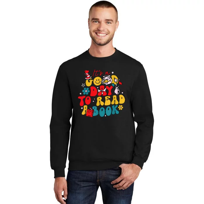 ItS A Good Day To Read A Book Reading Day Cat Teachers Sweatshirt