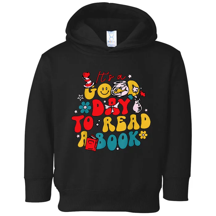 ItS A Good Day To Read A Book Reading Day Cat Teachers Toddler Hoodie