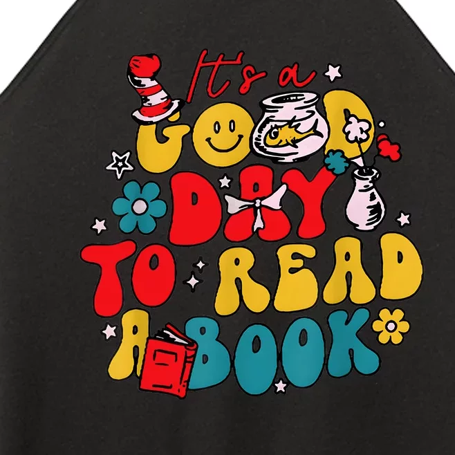 ItS A Good Day To Read A Book Reading Day Cat Teachers Women’s Perfect Tri Rocker Tank