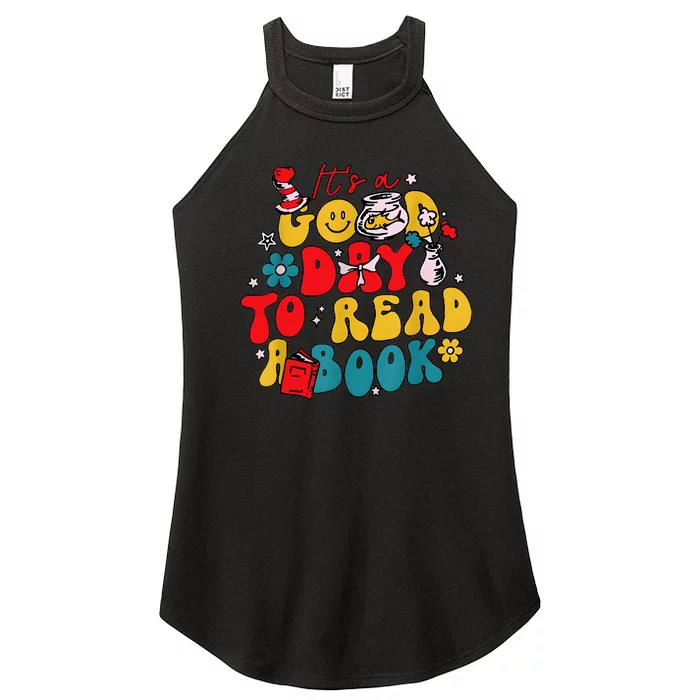 ItS A Good Day To Read A Book Reading Day Cat Teachers Women’s Perfect Tri Rocker Tank