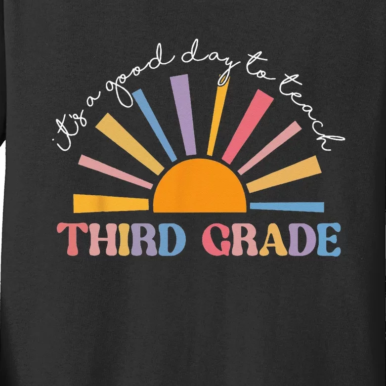 It's A Good Day To Teach Third Grade Funny 3rd Grade Teacher Kids Long Sleeve Shirt