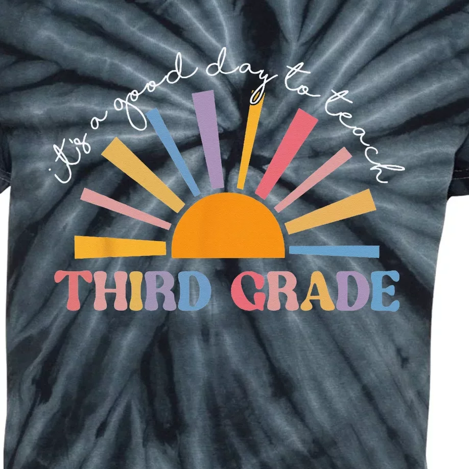 It's A Good Day To Teach Third Grade Funny 3rd Grade Teacher Kids Tie-Dye T-Shirt