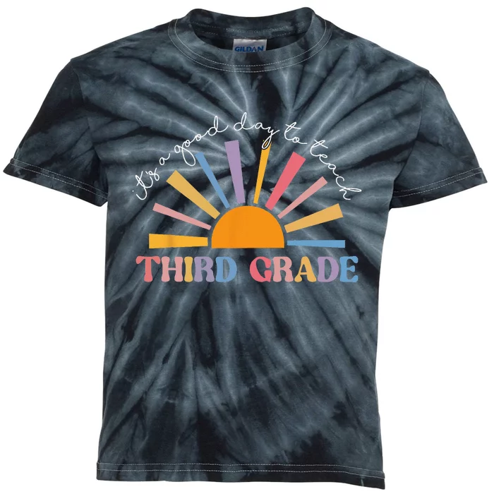 It's A Good Day To Teach Third Grade Funny 3rd Grade Teacher Kids Tie-Dye T-Shirt