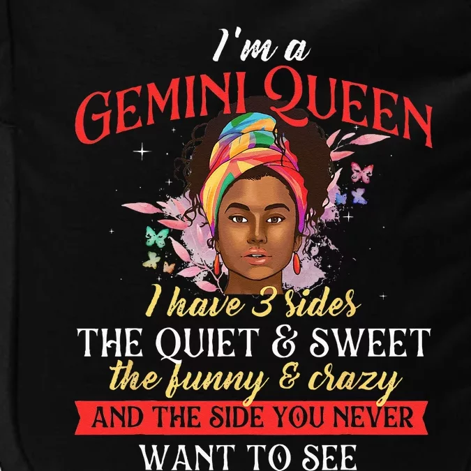 Im A Gemini Queen Astrology Lover Birthday Zodiac Sign Impact Tech Backpack