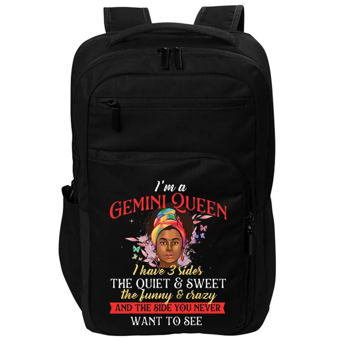 Im A Gemini Queen Astrology Lover Birthday Zodiac Sign Impact Tech Backpack