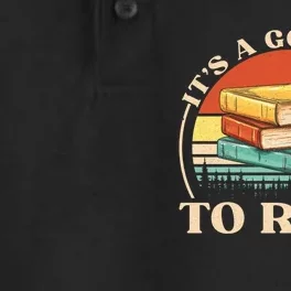 Its A Good Day To Read Tee Retro Book Lover Dry Zone Grid Performance Polo