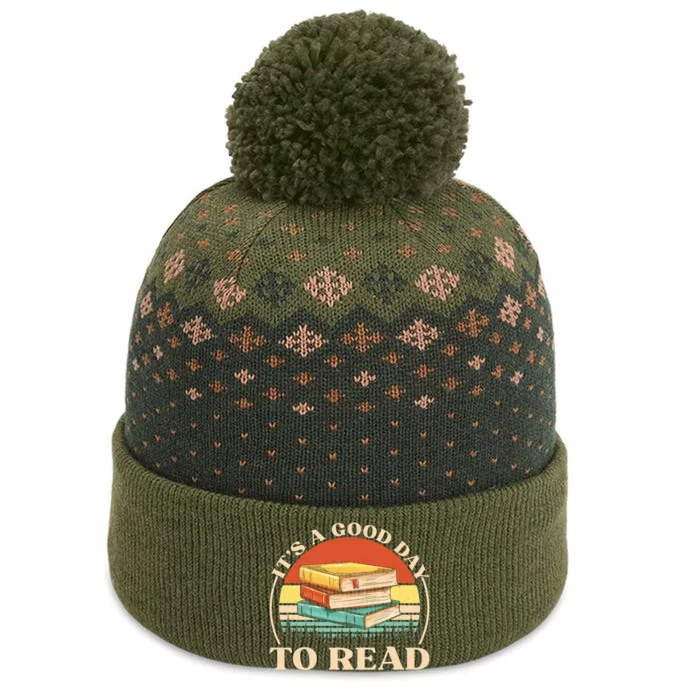 Its A Good Day To Read Tee Retro Book Lover The Baniff Cuffed Pom Beanie