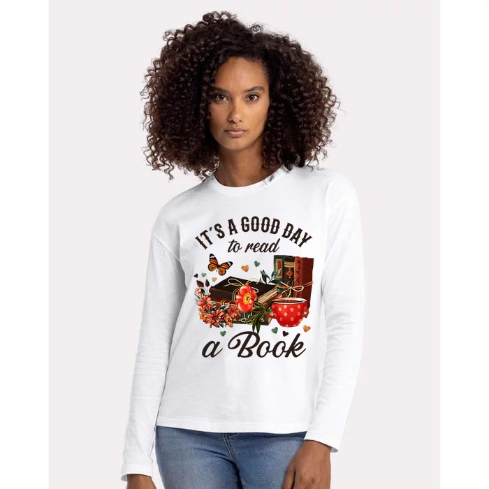 Its A Good Day To Read A Book Womens Cotton Relaxed Long Sleeve T-Shirt