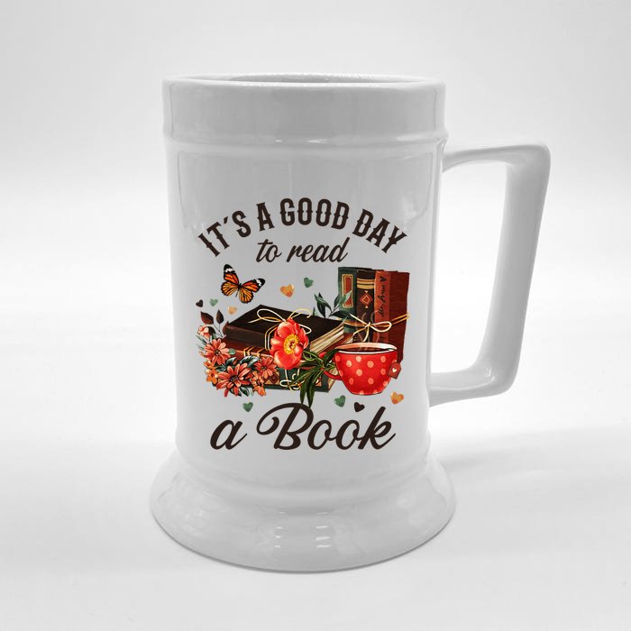 Its A Good Day To Read A Book Front & Back Beer Stein