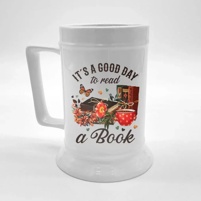 Its A Good Day To Read A Book Front & Back Beer Stein