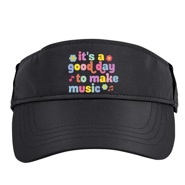 It's A Good Day To Make Music Music Teacher Retro Groovy Adult Drive Performance Visor