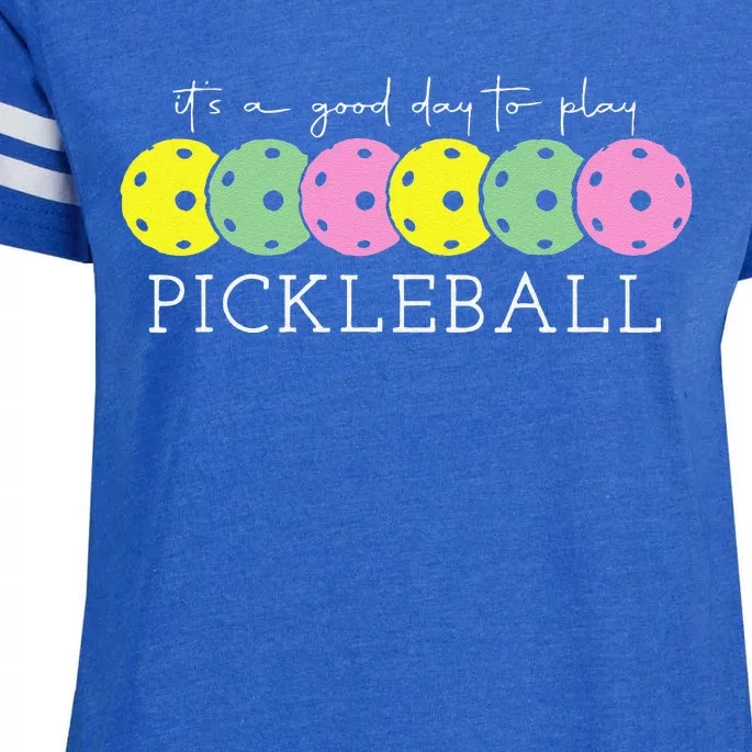 ItS A Good Days To Play Pickleball Dink Player Pickleball Enza Ladies Jersey Football T-Shirt