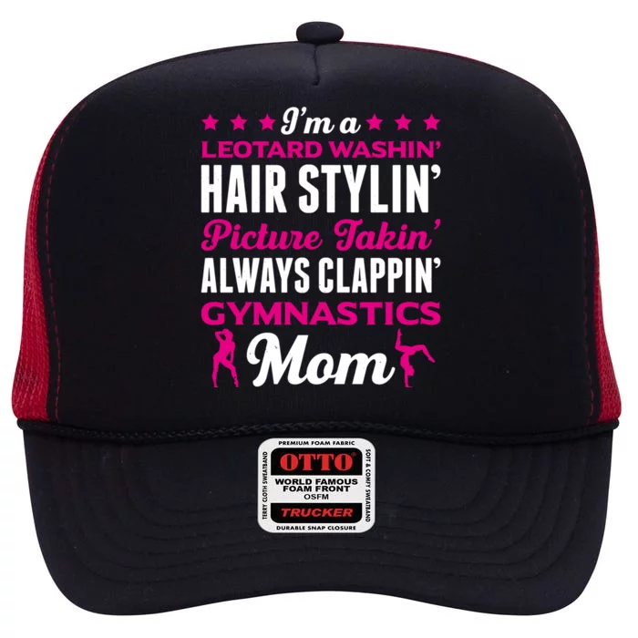 I´M A Gymnastic Mom Funny Gymnastic Aerobic Funny Gift High Crown Mesh Trucker Hat