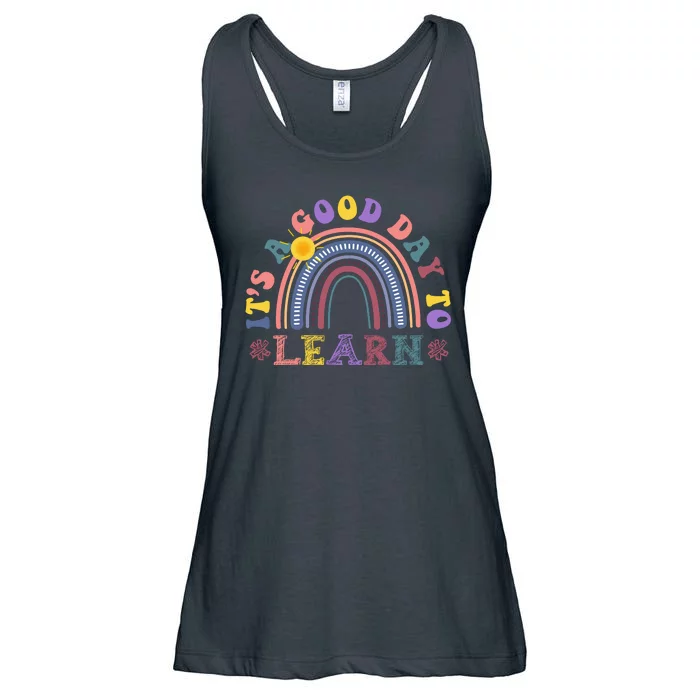 It's A Good Day To Learn Colorful Rainbow Back To School Ladies Essential Flowy Tank