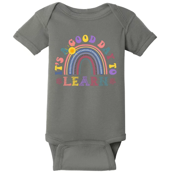 It's A Good Day To Learn Colorful Rainbow Back To School Baby Bodysuit