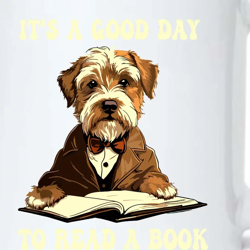 Its A Good Day To Read A Book Cute Dog Reading Book Black Color Changing Mug