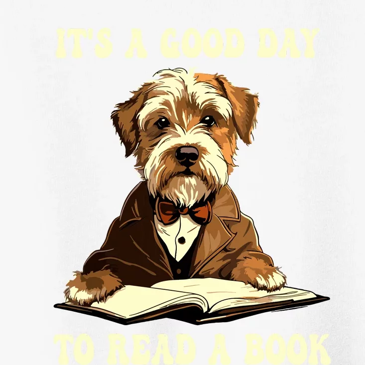 Its A Good Day To Read A Book Cute Dog Reading Book Toddler T-Shirt