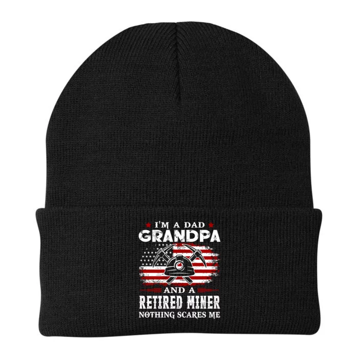 I AM Grandpa And Retired Miner Knit Cap Winter Beanie