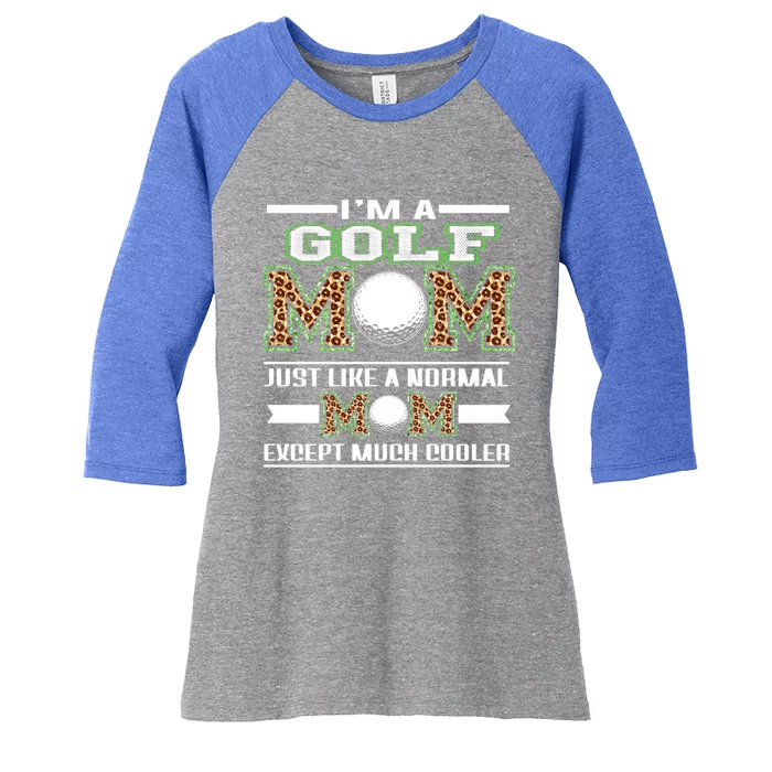 I'm A Golf Mom Funny Cool Mom Leopard For Mothers Day Funny Gift Women's Tri-Blend 3/4-Sleeve Raglan Shirt